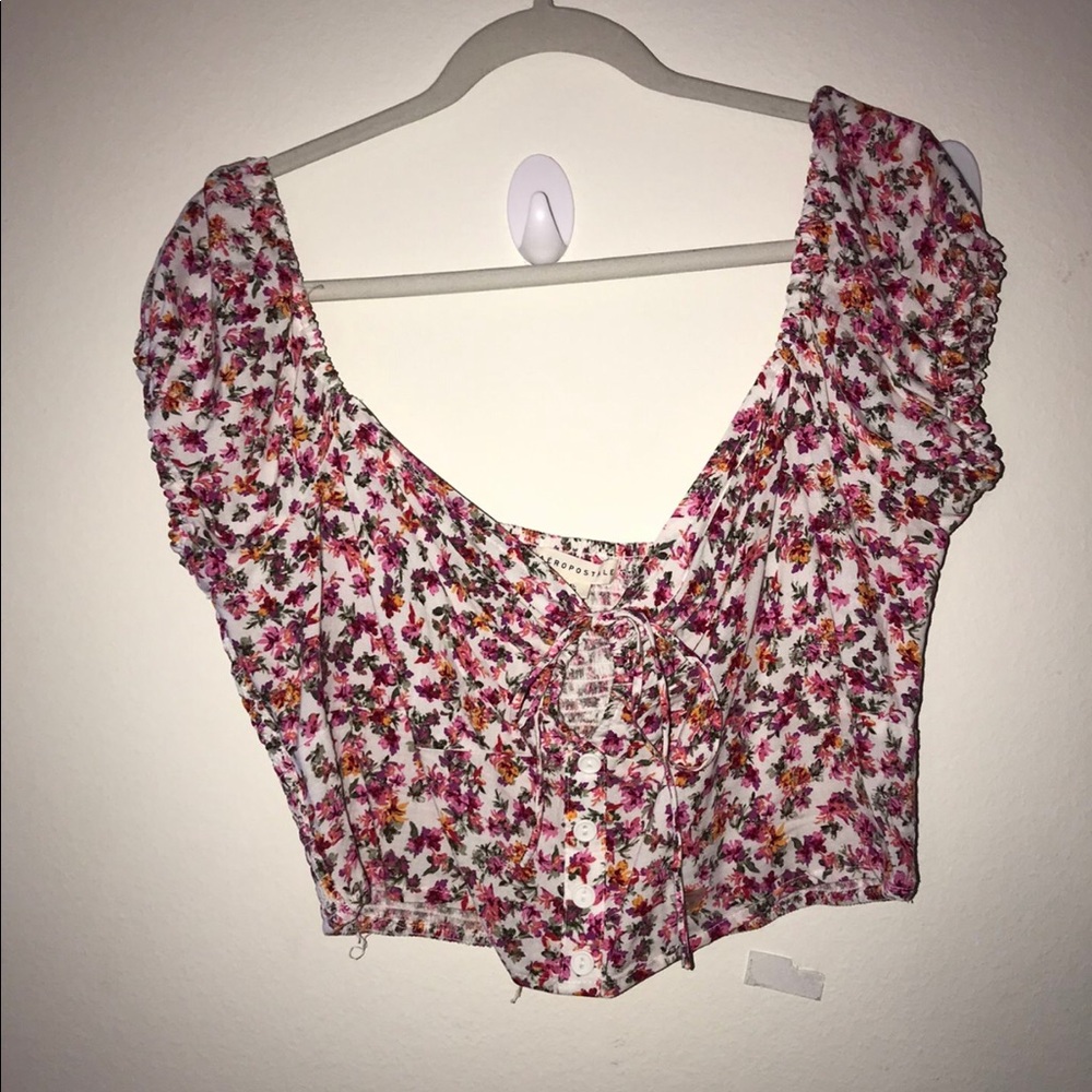 Aeropostale floral crop top